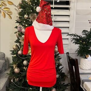 XS Jessica Simpson Red Short Sleeve Top